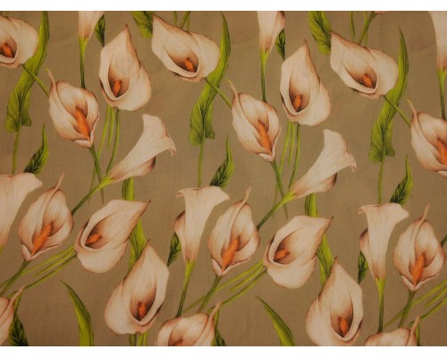 Printed Cotton Lawn Fabric - Calla Lilly